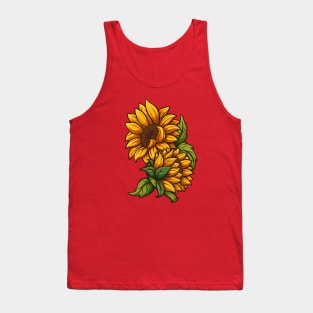 Cartoon Sunflower Tank Top